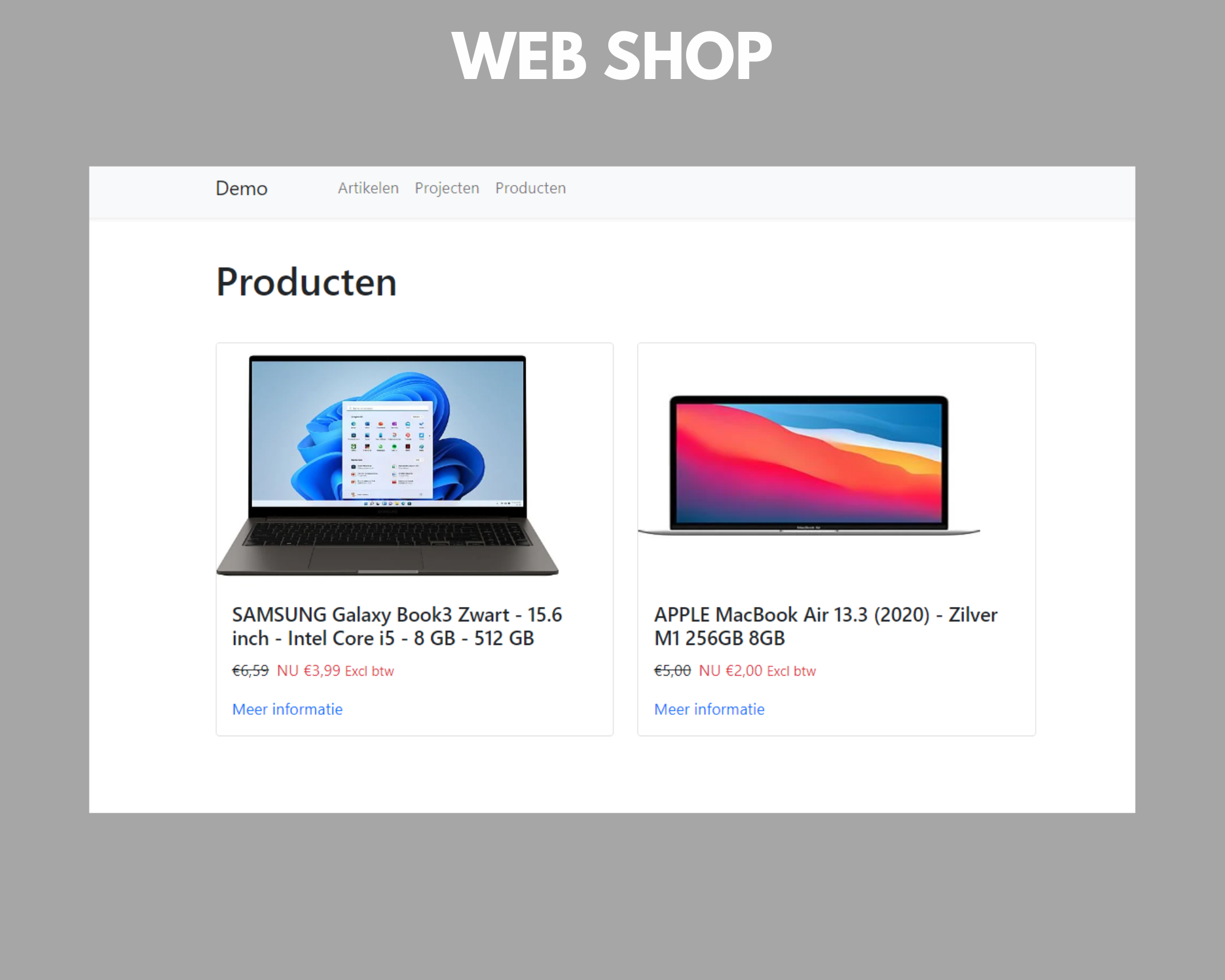 Web Shop Cart